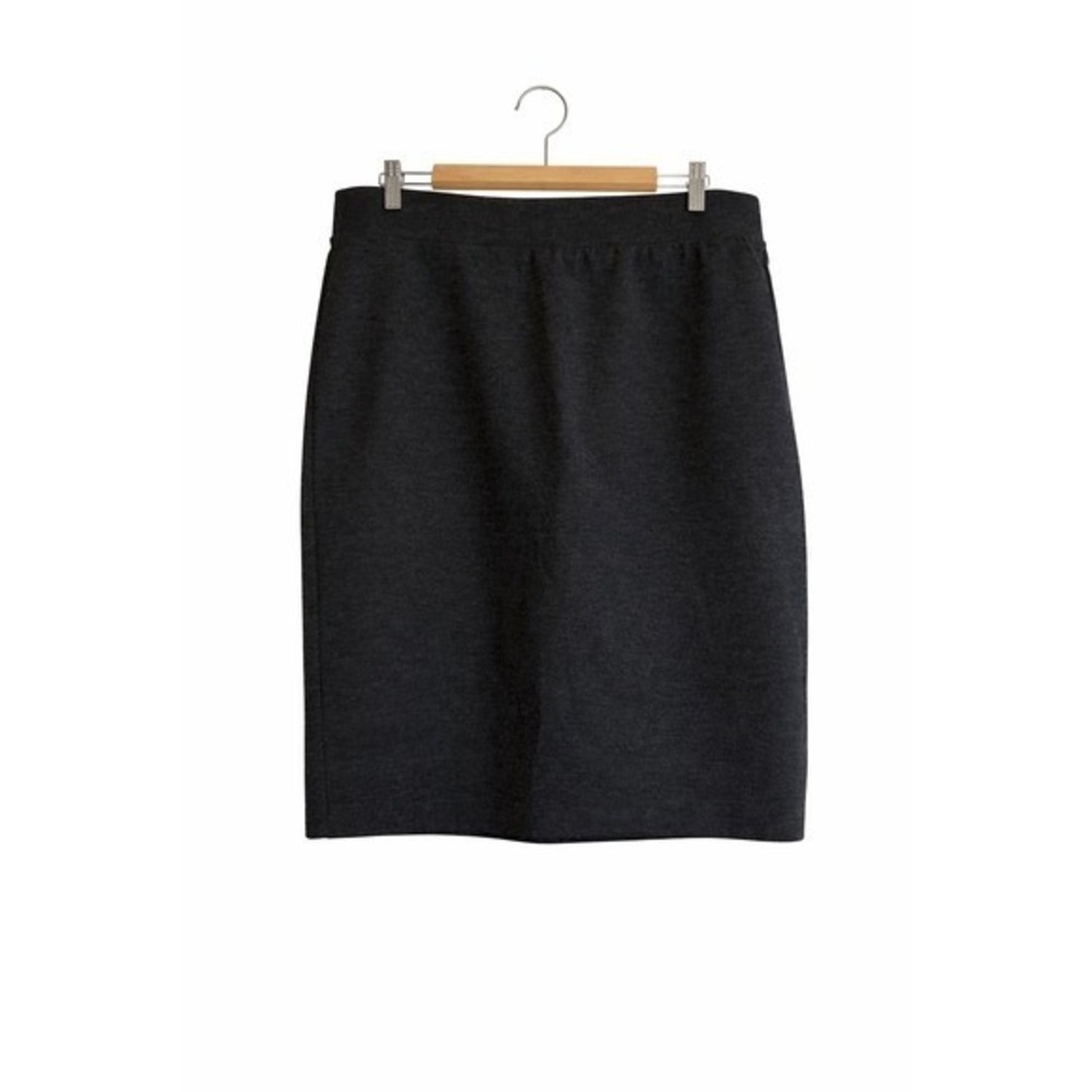 Nicole Miller NWT Charcoal Heather Pull-On Skirt Size XL Stretch Knit MSRP $60